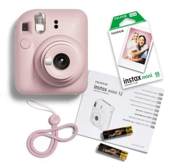 Fujifilm Instax Mini 12 Instant Film Camera Combo with 2 Films (Blossom Pink)