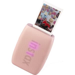 FUJI INSTAX MINI LINK 3 PINK FILM AND CASE BUNDLE