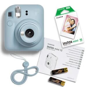 Fujifilm Instax Mini 12 Instant Film Camera Combo with 2 Films (Pastel Blue)