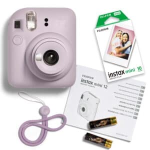 Fujifilm Instax Mini 12 Instant Film Camera Combo with 2 Films (Lilac Purple)