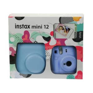 FUJI INSTAX MINI 12 PASTEL BLUE FILM AND CASE BUNDLE
