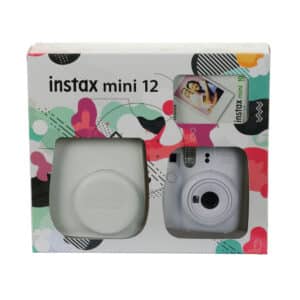 FUJI INSTAX MINI 12 CLAY WHITE FILM AND CASE BUNDLE