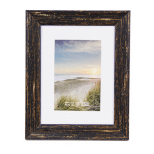 PHOTO FRAME 6 X 8" - MAT BOARD INSERT FOR 4 X 6" DISTRESSED BLACK