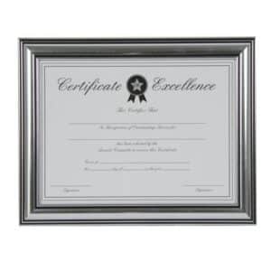 A4 CERTIFICATE FRAME SILVER