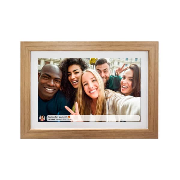 Snug Digital Photo Frame With Frameo 16GB 10.1Inch in Wood