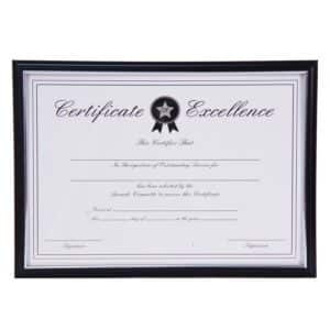 A4 CERTIFICATE FRAME ANTIQUE BLACK