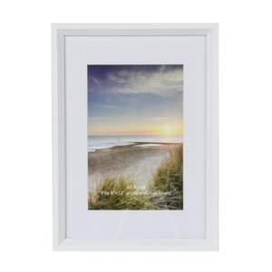 PHOTO FRAME A3 WITH MAT BOARD INSERT FOR 8X12" (WHITE)