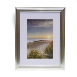 PHOTO FRAME 12 X 16" WITH MAT BOARD INSERT FOR 8 X 12" Silver