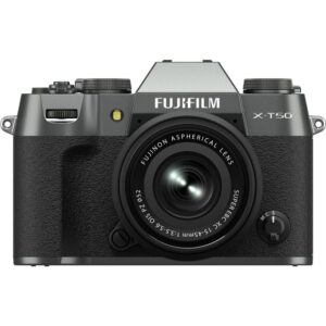 FUJIFILM X-T50 15-45mm Mirrorless Camera (Charcoal Silver)