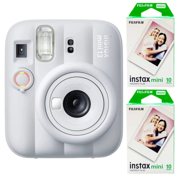 FUJI INSTAX MINI 13 CLAY WHITE COMBO 1 (CAM + 2 FILM)